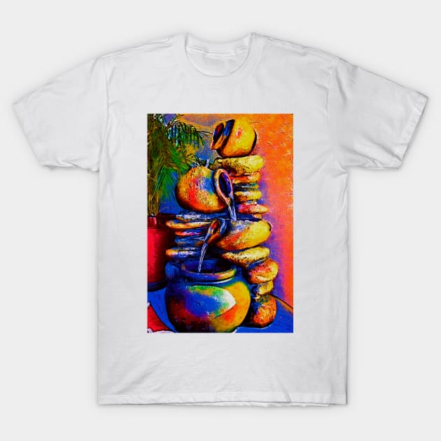 The Fountain Of Pots T-Shirt by KirtTisdale